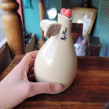 Ceramic Beige Flask With Wings